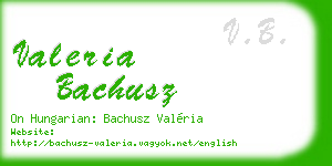 valeria bachusz business card
